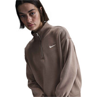 Nike sudadera mujer W NSW PHNX FLC OS LONG QZ vista detalle