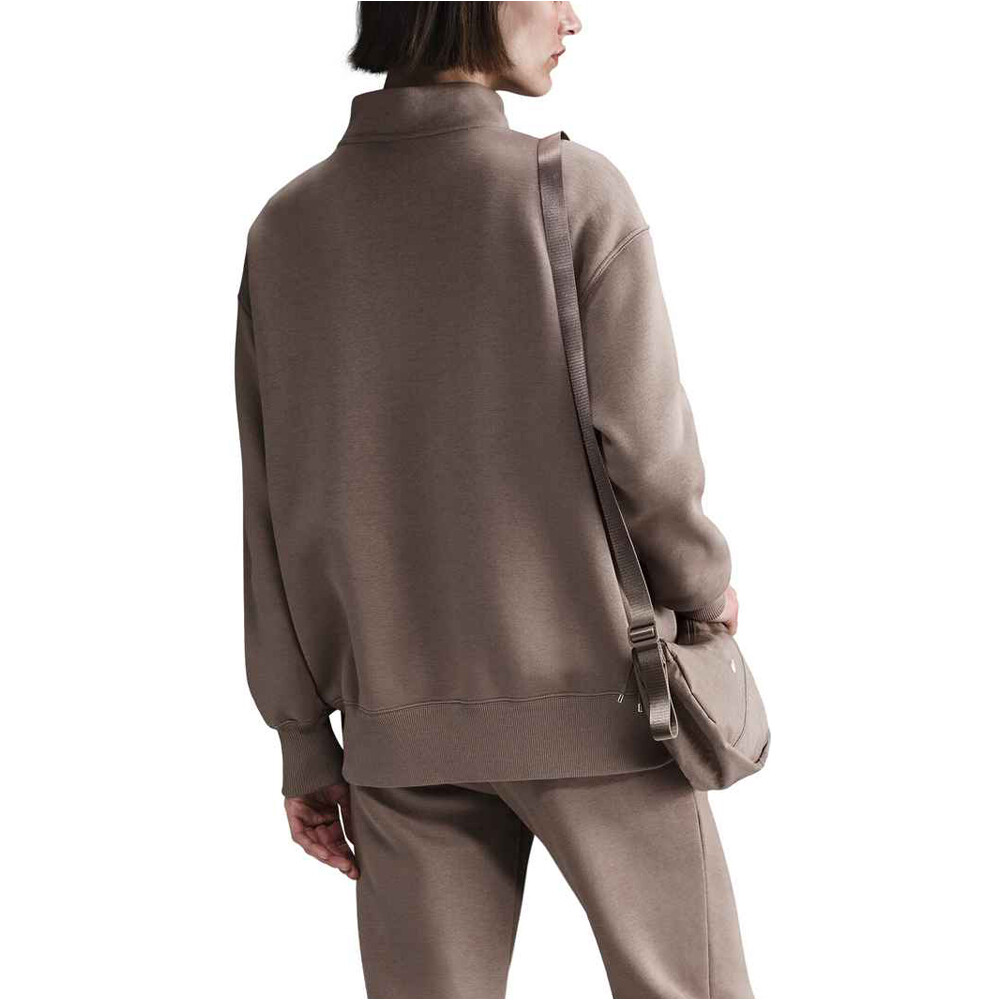 Nike sudadera mujer W NSW PHNX FLC OS LONG QZ vista trasera