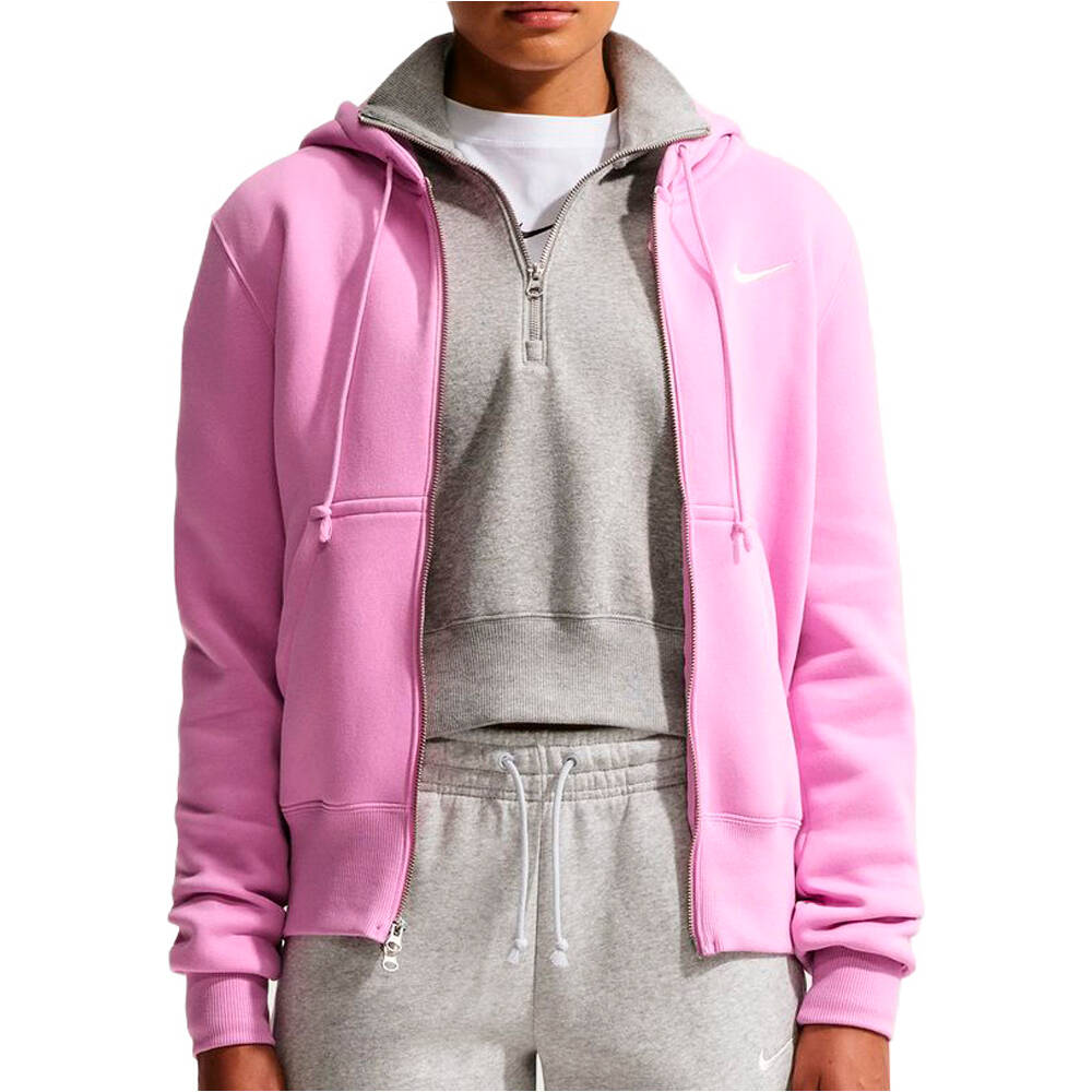 Nike sudadera mujer W NSW PHNX FLC STD FZ HDY vista frontal