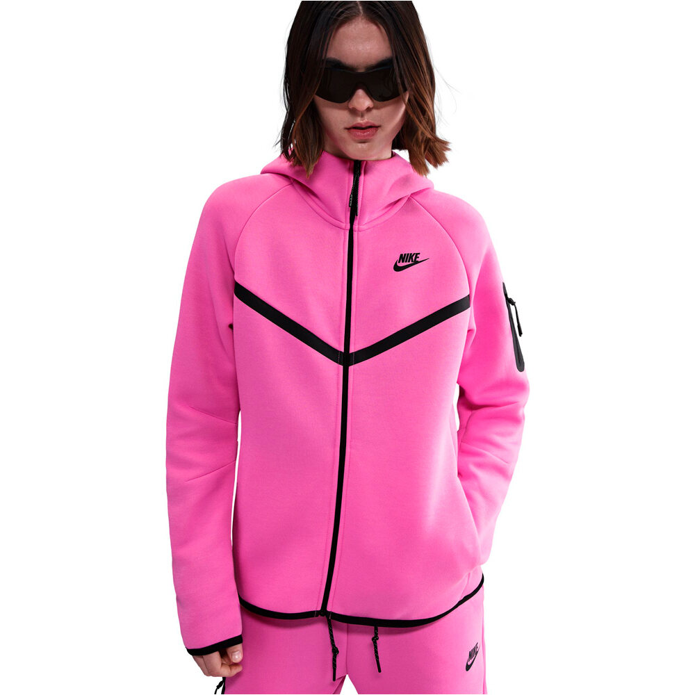 Nike sudadera mujer W NSW TCH FLC WR FZ HDY 2 vista detalle