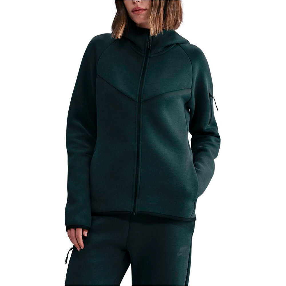 Nike sudadera mujer W NSW TCH FLC WR FZ HDY 2 vista frontal