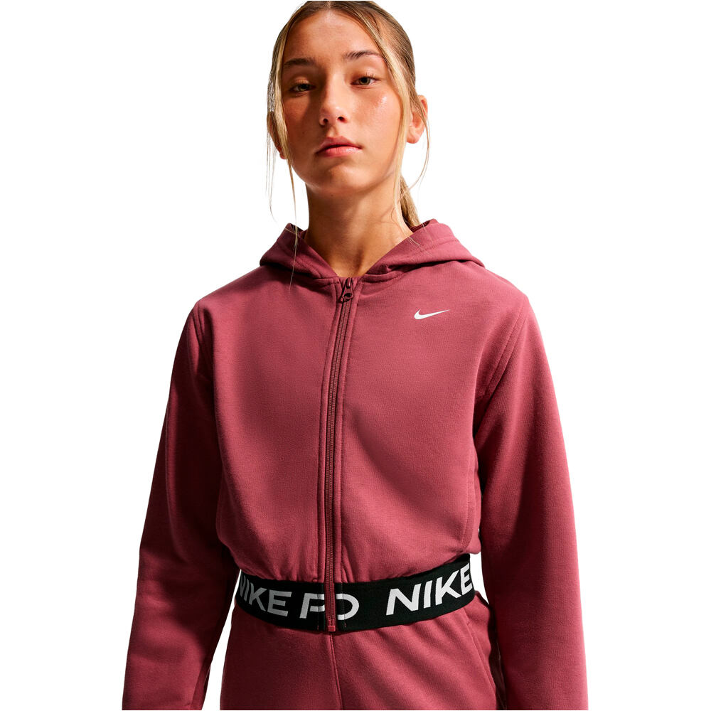Nike sudadera niña G NP DF FZ FLC HDY vista detalle