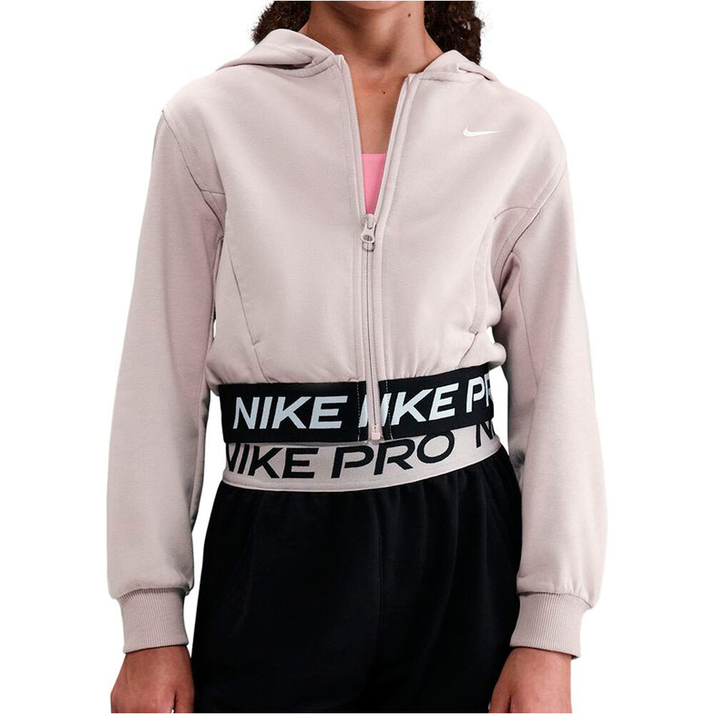 Nike sudadera niña G NP DF FZ FLC HDY vista frontal