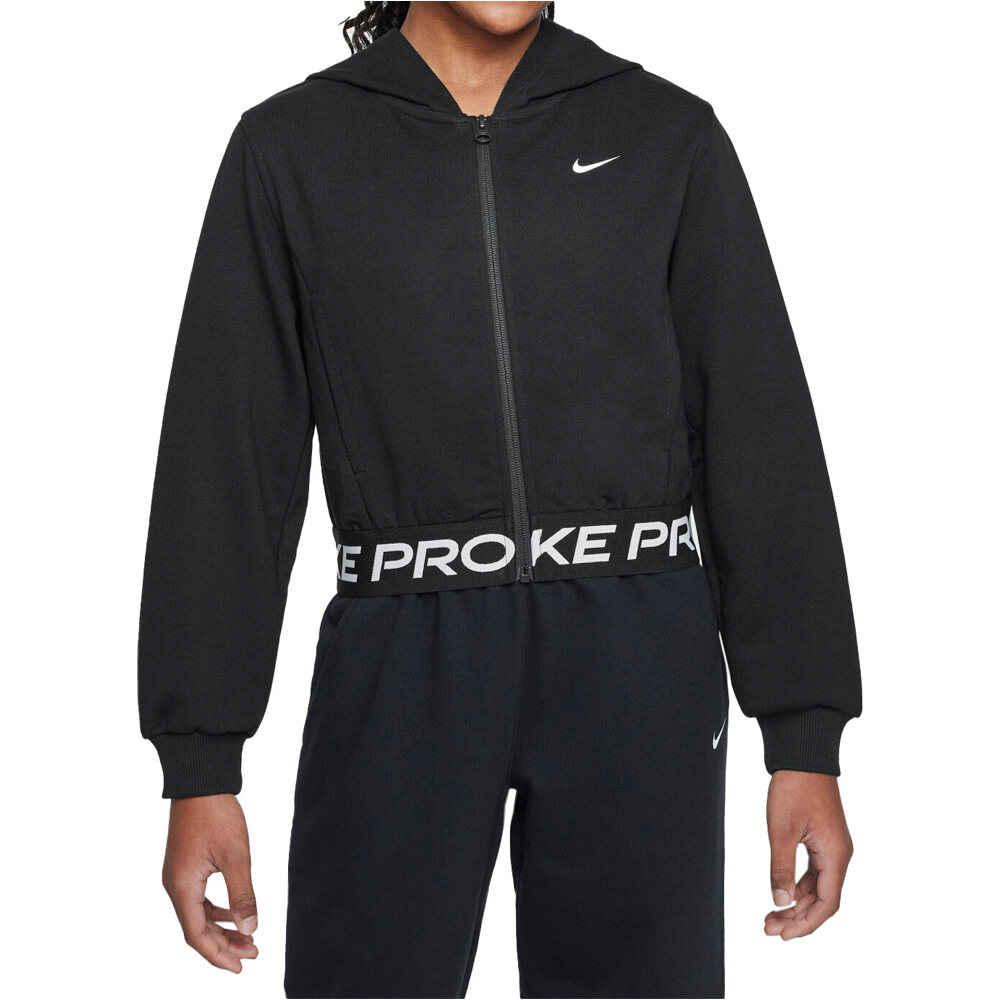 Nike sudadera niña G NP DF FZ FLC HDY vista frontal