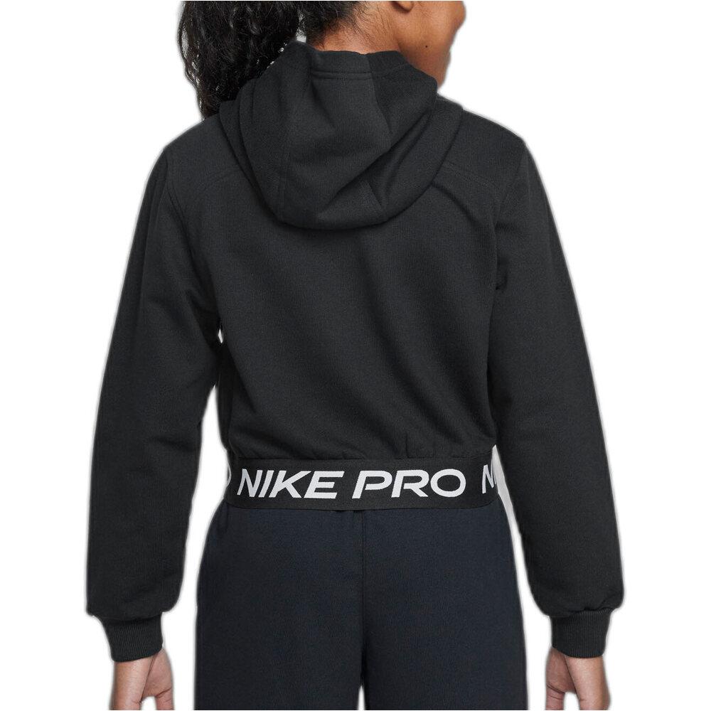 Nike sudadera niña G NP DF FZ FLC HDY vista trasera
