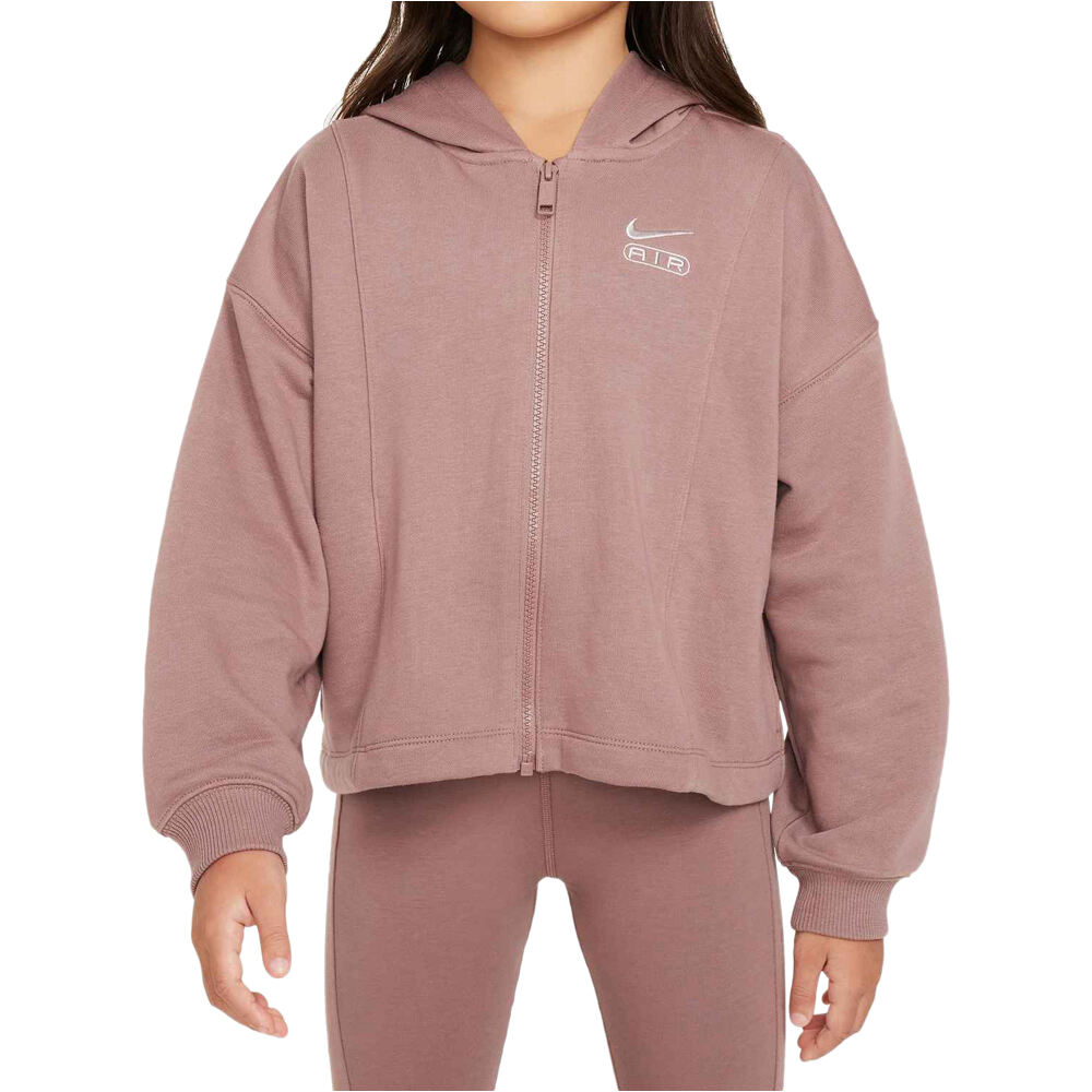 Nike sudadera niña G NSW AIR FT FZ HDY vista frontal