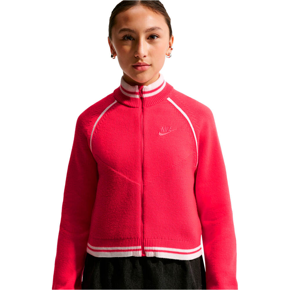 Nike sudadera niña G NSW CLN SWEATER TRK JKT vista detalle