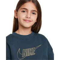 Nike sudadera niña G NSW CLUB FLC BF CREW LS SHNE vista detalle