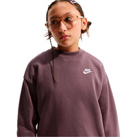 Nike sudadera niña G NSW CLUB FLC OVRSZD CREW LBR vista detalle