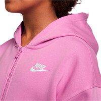 Nike sudadera niña G NSW CLUB FLC OVRSZD FZ LBR vista detalle