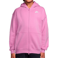Nike sudadera niña G NSW CLUB FLC OVRSZD FZ LBR vista frontal