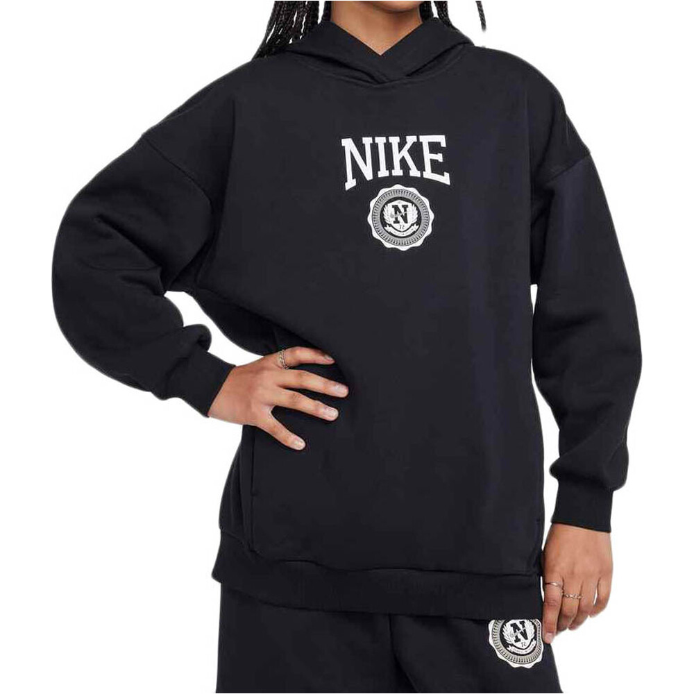 Nike sudadera niña G NSW FLC OS HDY GX STAR vista frontal