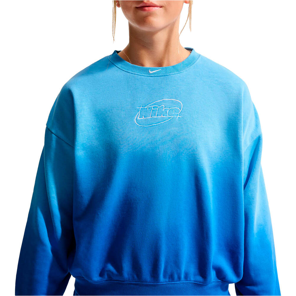 Nike sudadera niña G NSW STDO FLC BXY CRW GFX vista detalle