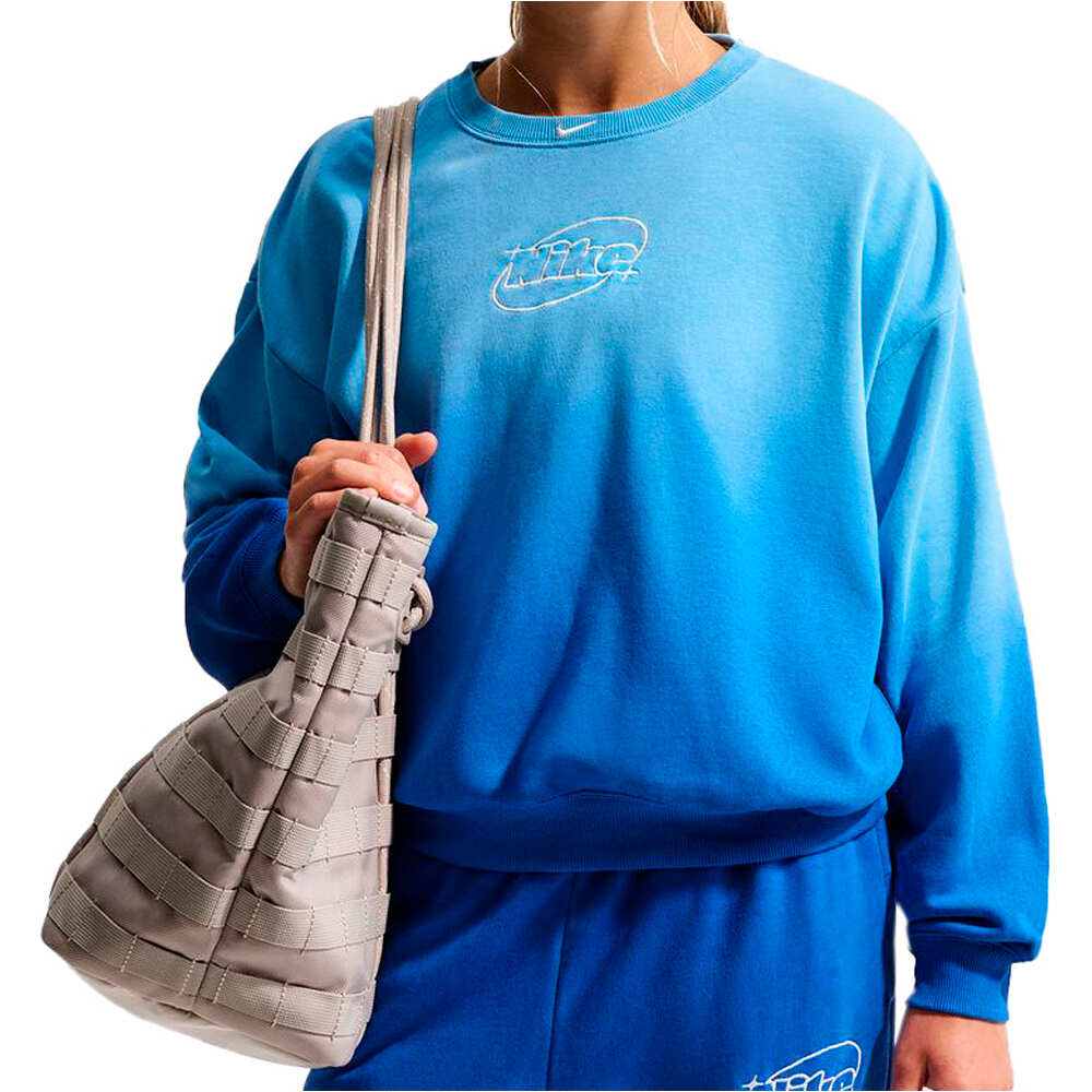 Nike sudadera niña G NSW STDO FLC BXY CRW GFX vista frontal