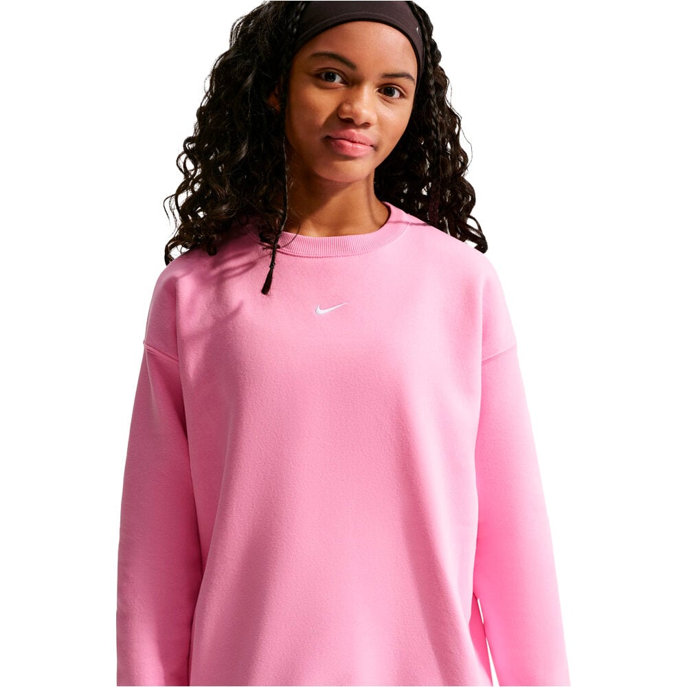 Nike sudadera niña G NSW STUDIO FLC OS CRW LBR vista detalle