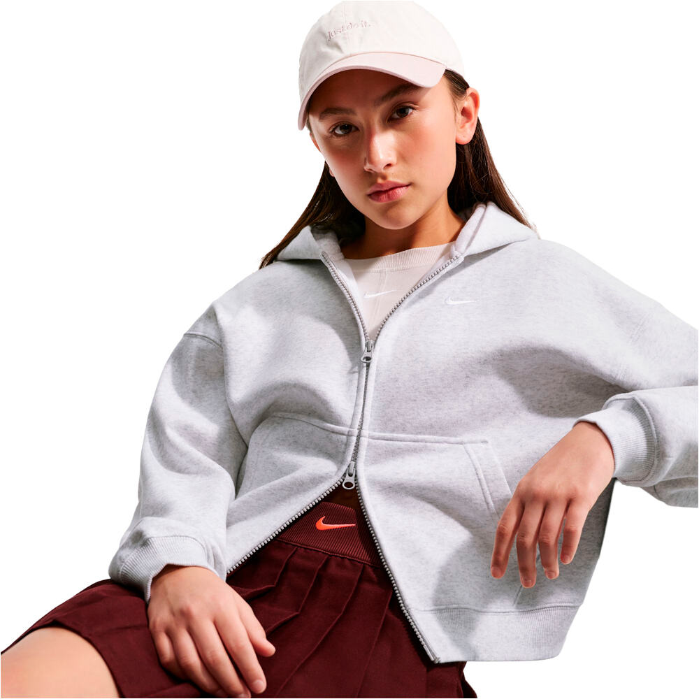 Nike sudadera niña G NSW STUDIO FLC OS FZ HD vista detalle