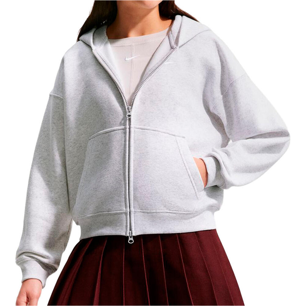 Nike sudadera niña G NSW STUDIO FLC OS FZ HD vista frontal