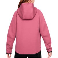 Nike sudadera niña G NSW TCH FLC HD FZ LS - PD vista trasera