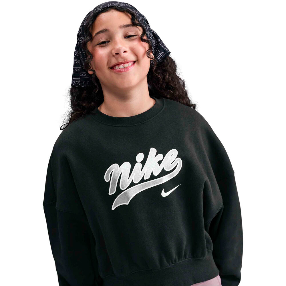 Nike sudadera niña G NSW TREND FLC CRP CREW vista detalle