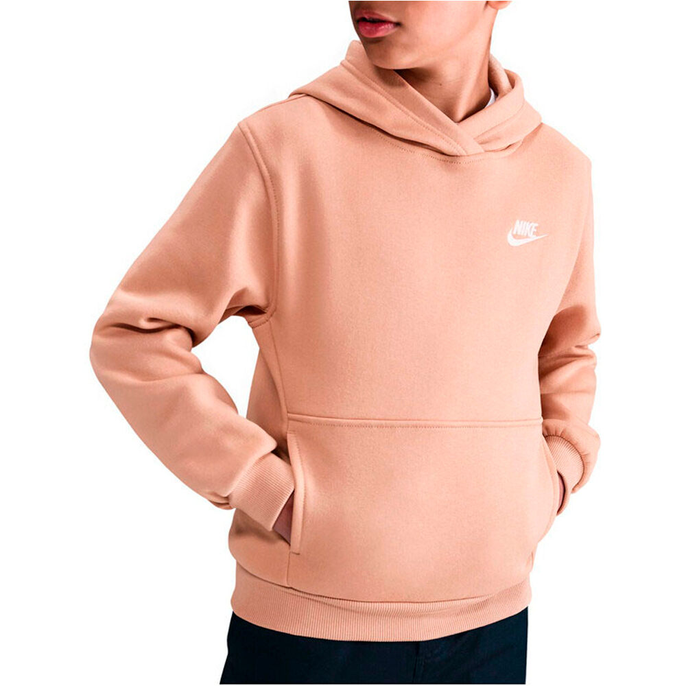 Nike sudadera niña K NSW CLUB FLC HDY LBR vista frontal