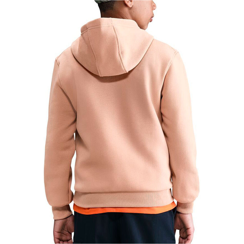 Nike sudadera niña K NSW CLUB FLC HDY LBR vista trasera