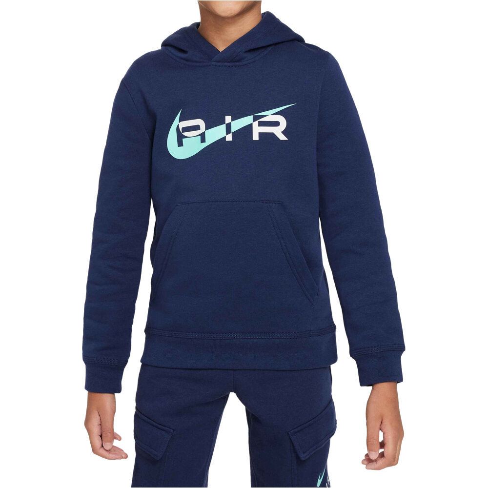 Nike sudadera niño B NSW N AIR PO HOODY FLC BB vista frontal