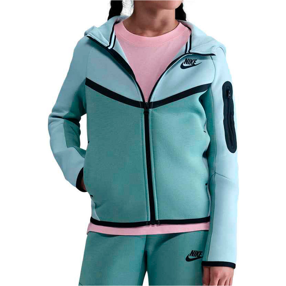 Nike sudadera niño B NSW TCH FLC FZ - PD vista frontal