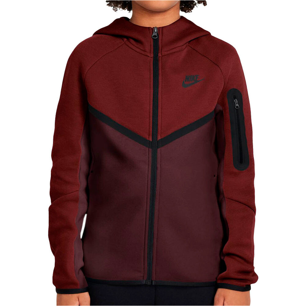 Nike sudadera niño B NSW TCH FLC FZ - PD vista frontal