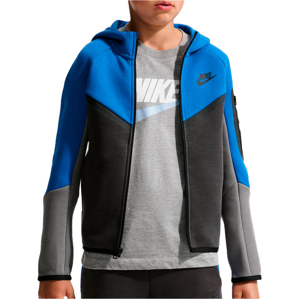 Nike sudadera niño B NSW TCH FLC FZ - PD vista frontal
