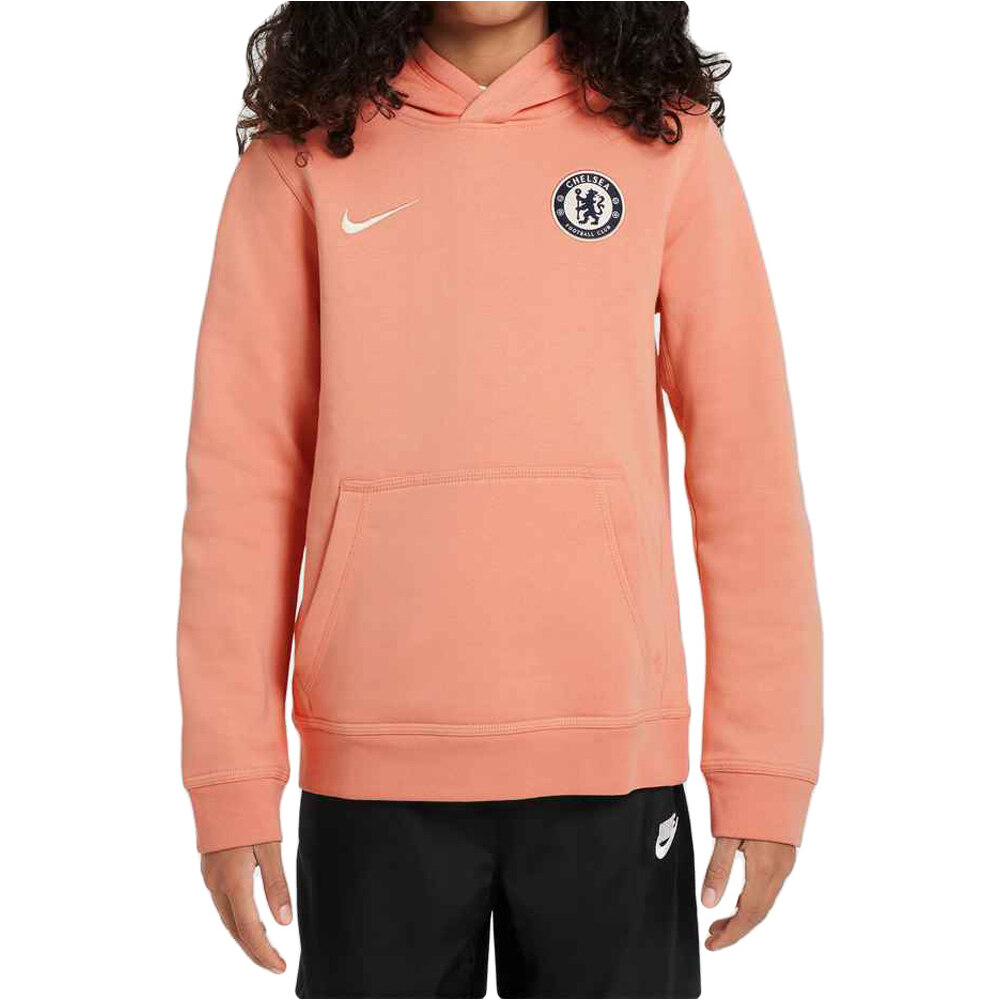 Nike sudadera niño CHELSEA 25 B NSW CLUB PO HOODIE SE vista frontal