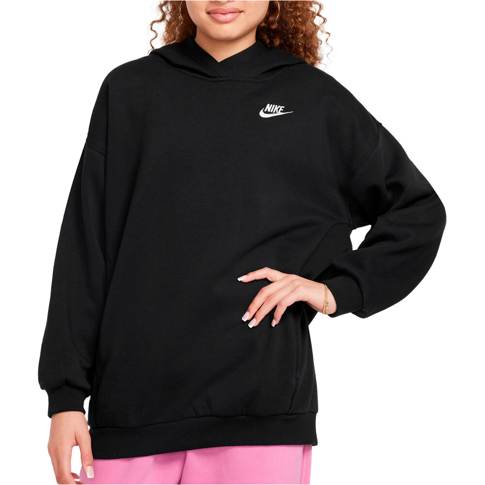 Nike sudadera niño G NSW CLUB FLC OVRSZD PO HDY vista frontal