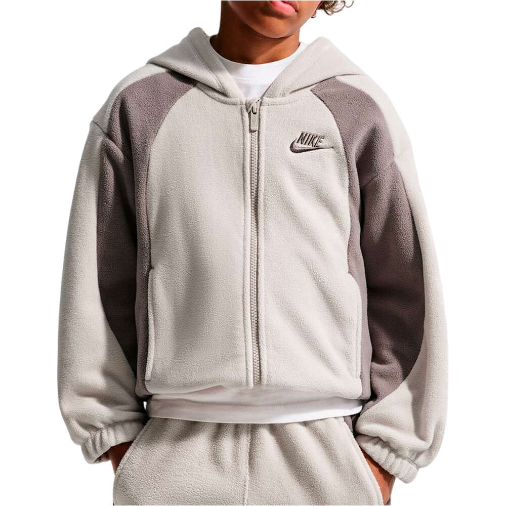 Nike sudadera niño K CLUB WINTER FLC FZ HDY vista frontal
