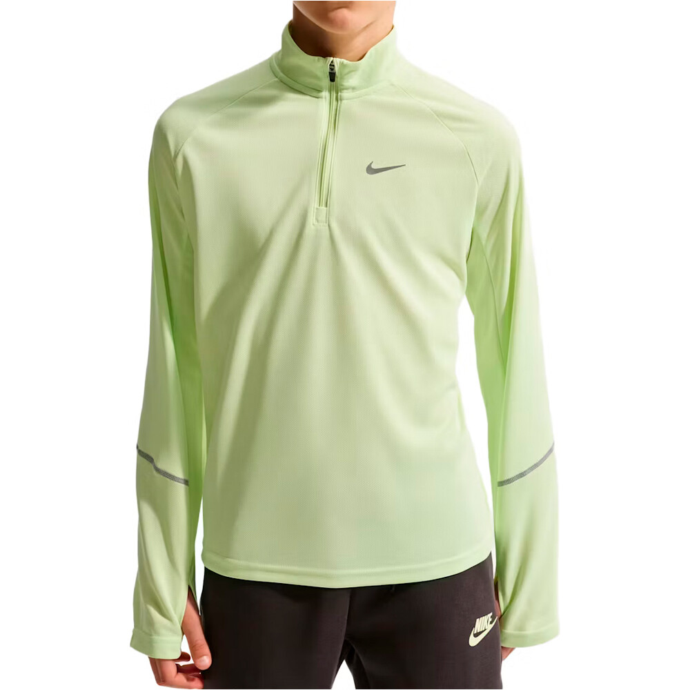 Nike sudadera niño K NK DF MILER HZ TOP vista frontal