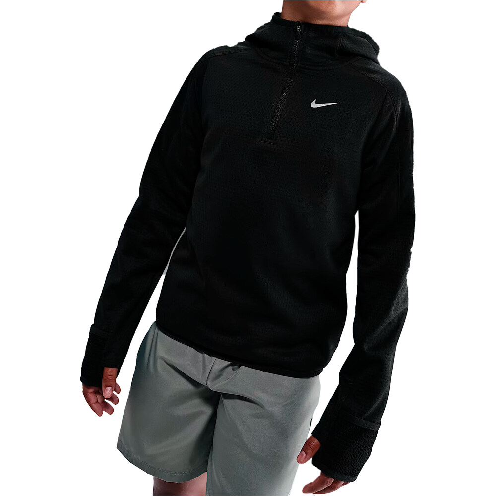 Nike sudadera niño K NK TF LS HZ TOP WARM vista frontal