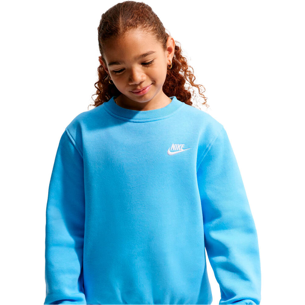 Nike sudadera niño K NSW CLUB FLC CREW LS LBR vista detalle
