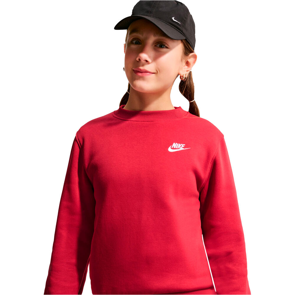 Nike sudadera niño K NSW CLUB FLC CREW LS LBR vista detalle