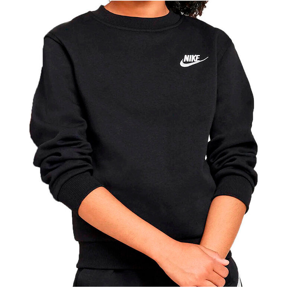 Nike sudadera niño K NSW CLUB FLC CREW LS LBR vista frontal