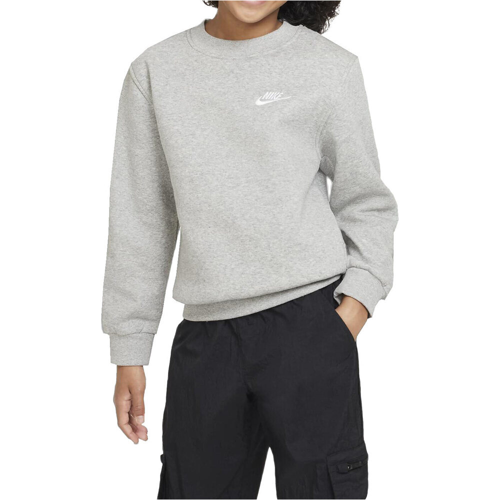 Nike sudadera niño K NSW CLUB FLC CREW LS LBR vista frontal