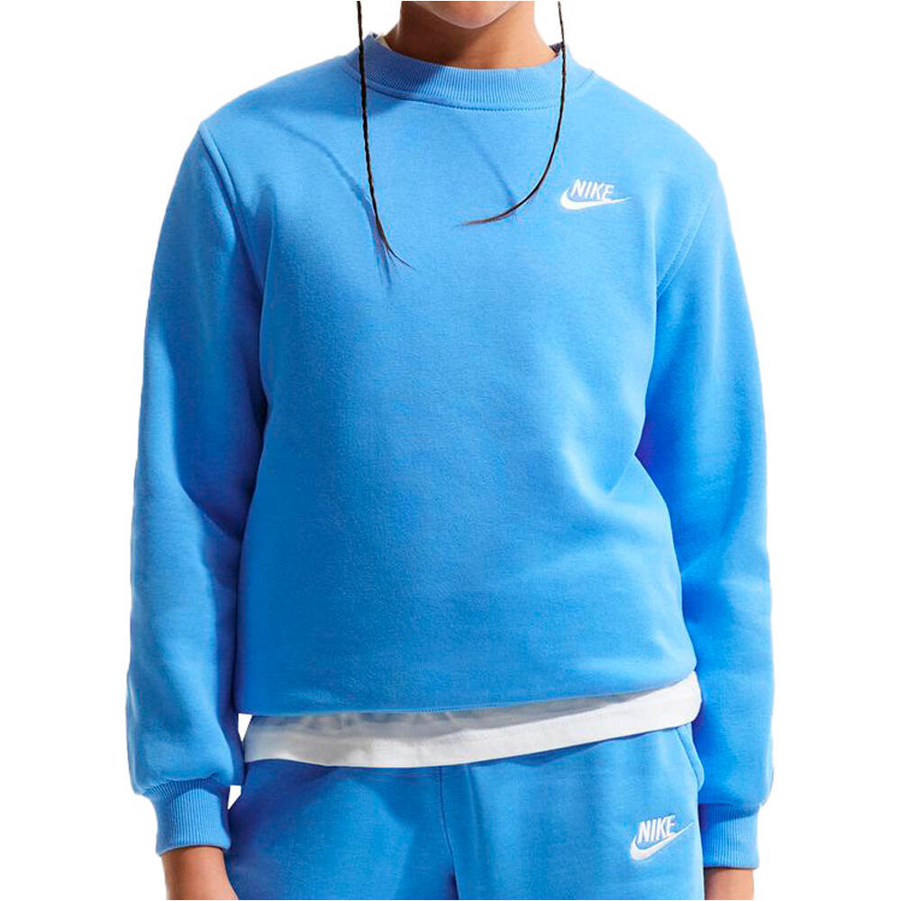 Nike sudadera niño K NSW CLUB FLC CREW LS LBR vista frontal