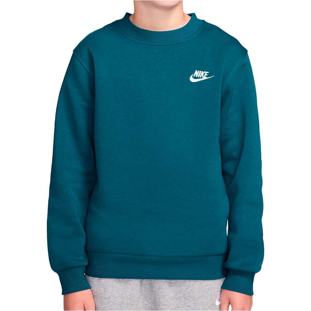 Nike sudadera niño K NSW CLUB FLC CREW LS LBR vista frontal
