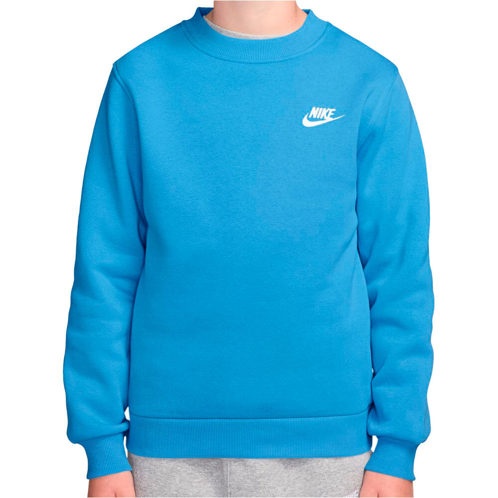 Nike sudadera niño K NSW CLUB FLC CREW LS LBR vista frontal