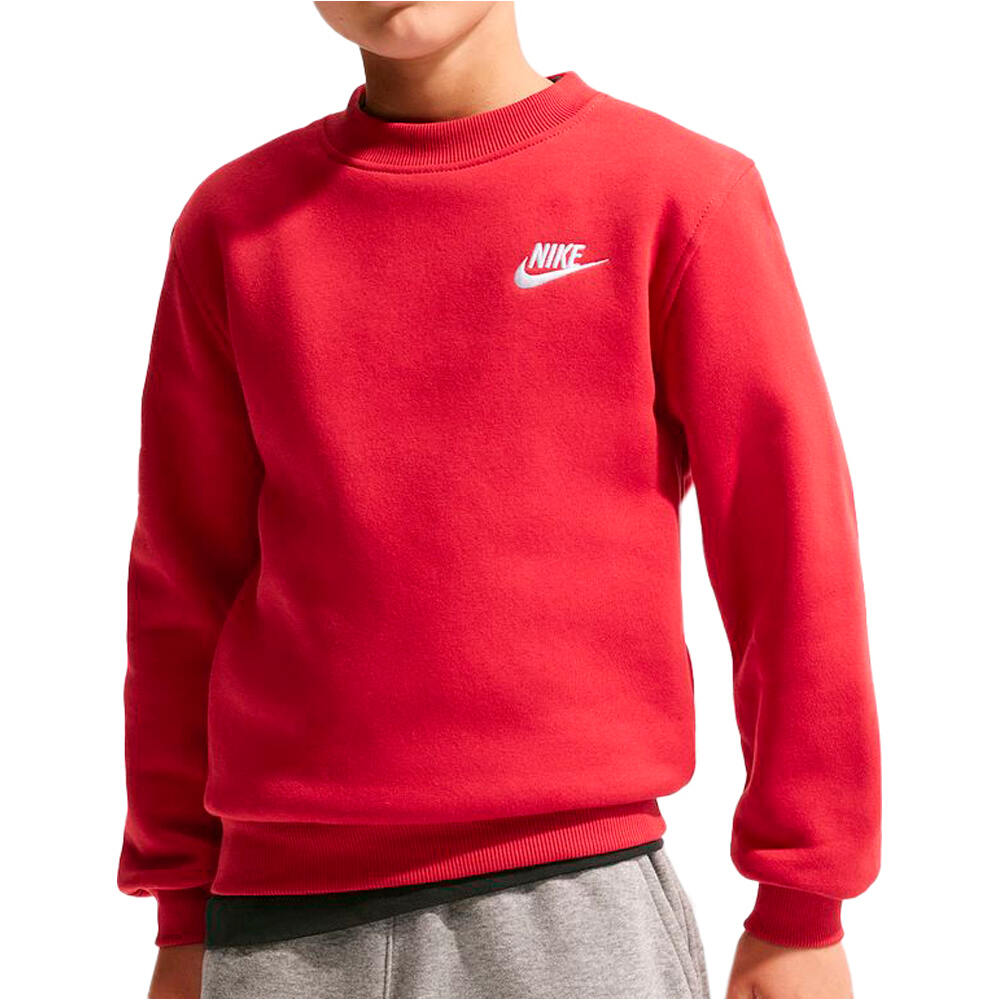 Nike sudadera niño K NSW CLUB FLC CREW LS LBR vista frontal