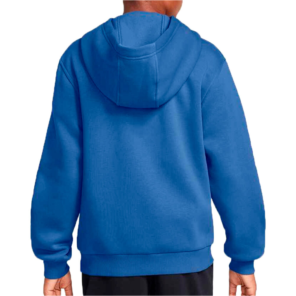 Nike sudadera niño K NSW CLUB FLC HD FZ LS LBR vista trasera