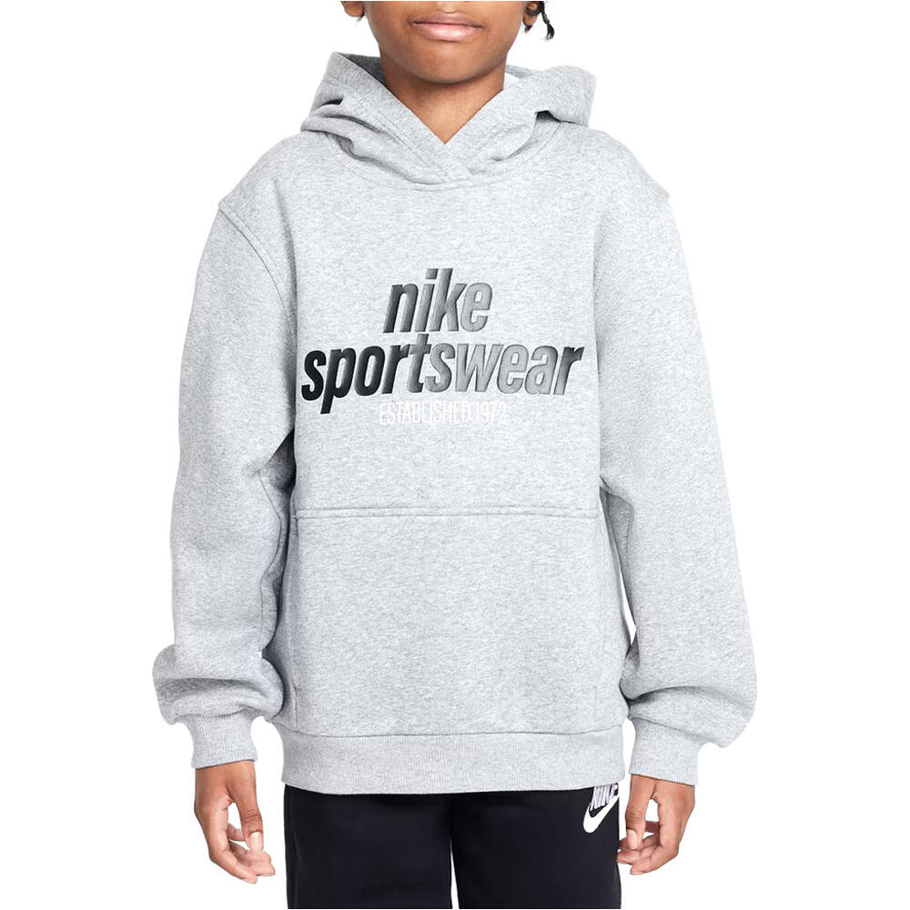 Nike sudadera niño K NSW CLUB FLC HDY FMLY -PD vista frontal