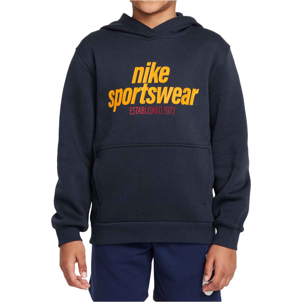 Nike sudadera niño K NSW CLUB FLC HDY FMLY -PD vista frontal