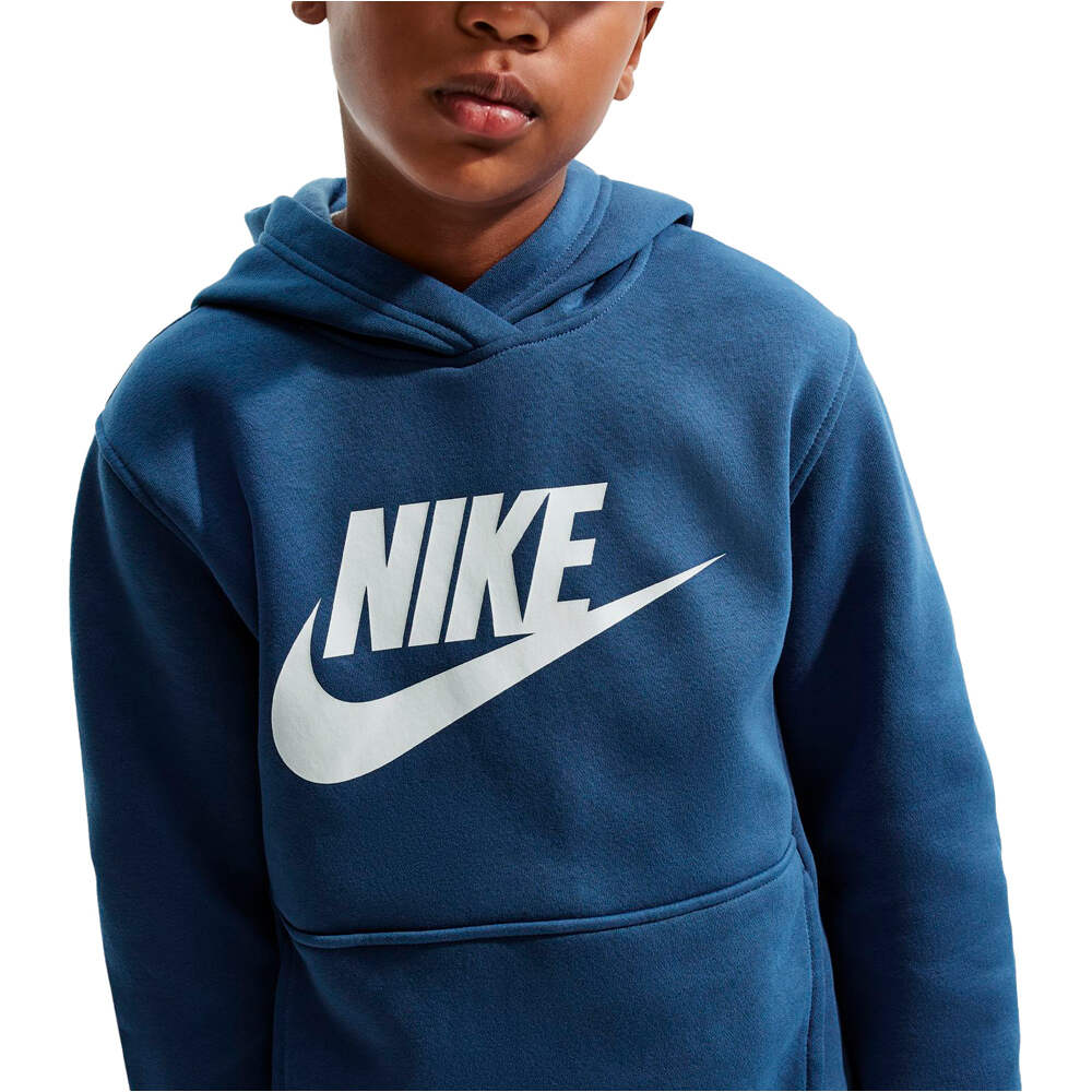Nike sudadera niño K NSW CLUB FLC HDY HBR vista detalle