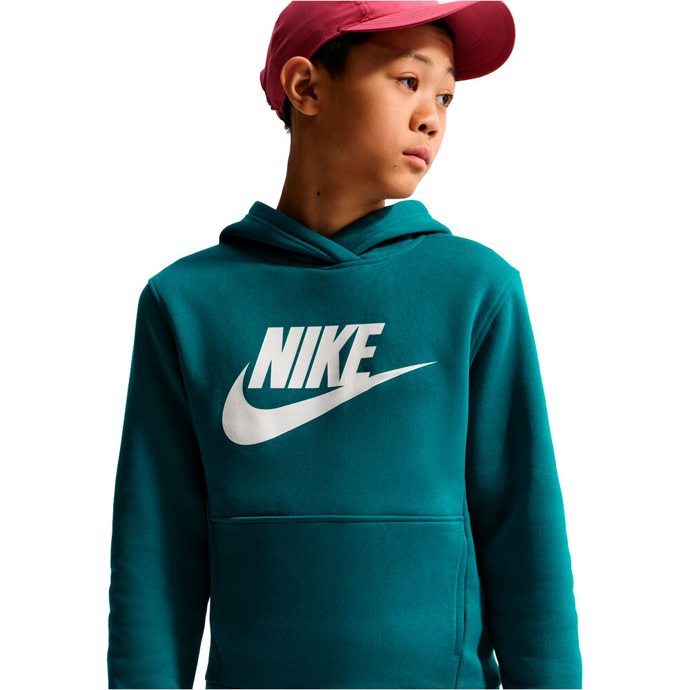 Nike sudadera niño K NSW CLUB FLC HDY HBR vista detalle