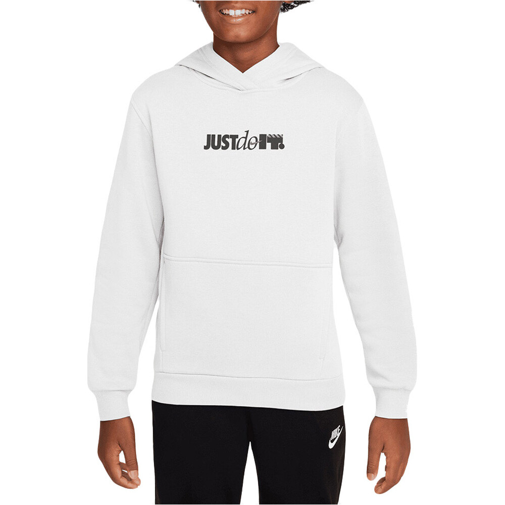 Nike sudadera niño K NSW CLUB FLC HDY JDI HBR vista frontal
