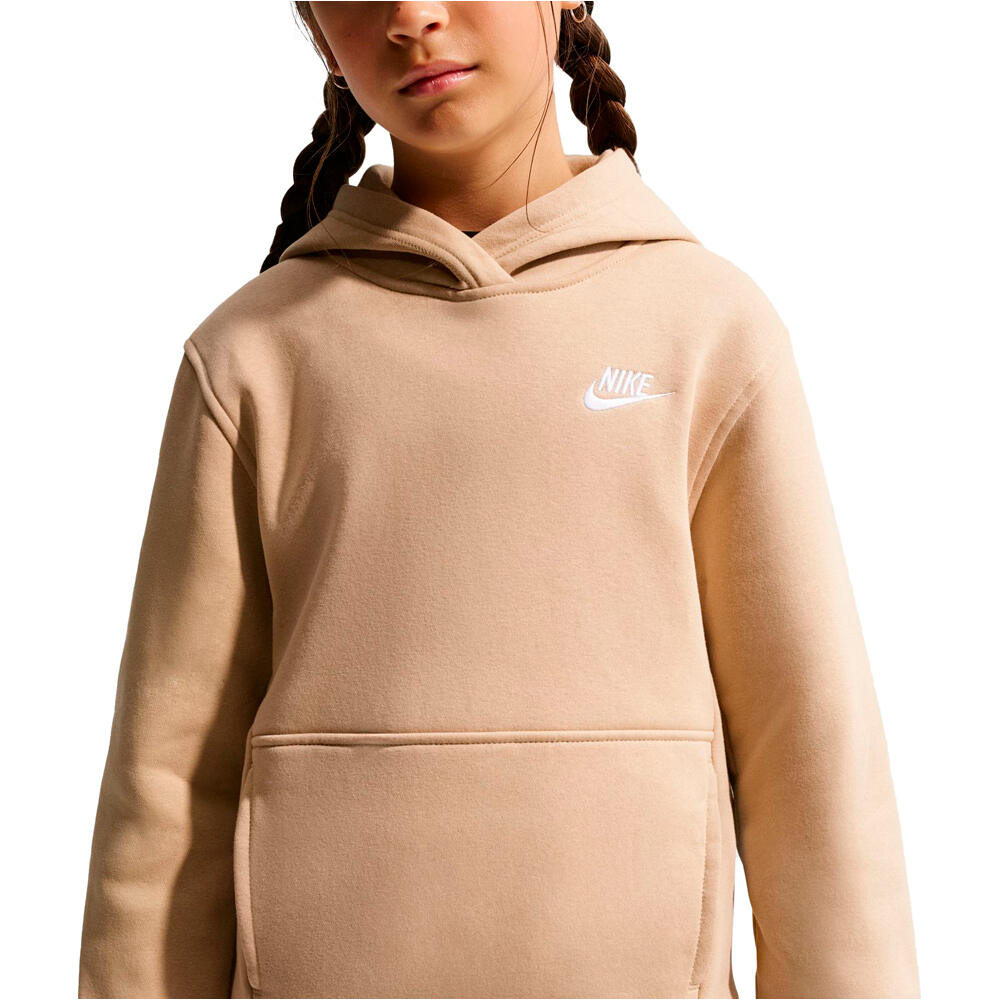 Nike sudadera niño K NSW CLUB FLC HDY LBR vista detalle
