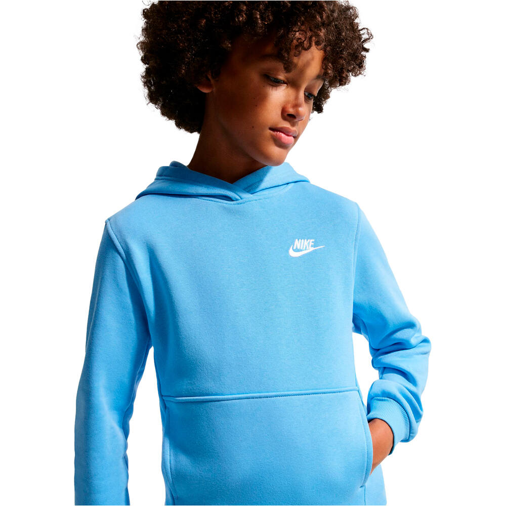 Nike sudadera niño K NSW CLUB FLC HDY LBR vista detalle